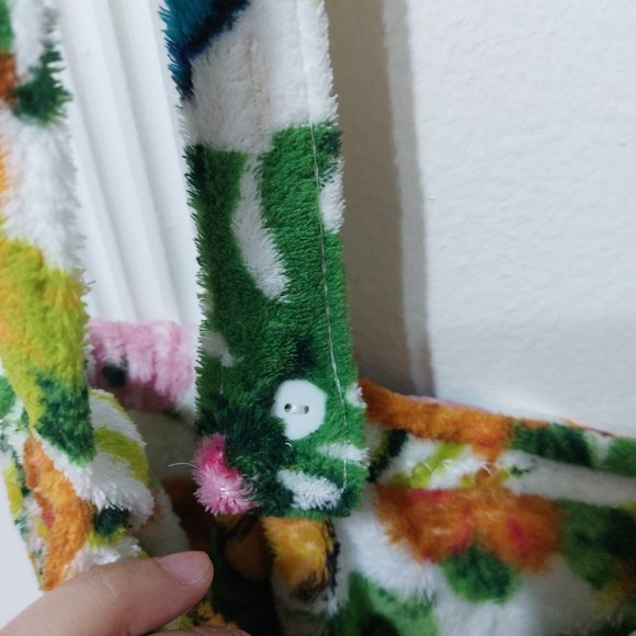 Blue Star Fleece Shower Wrap Tank Bathrobe Soft Comfortable One Size Fits Most - Picture 5 of 11